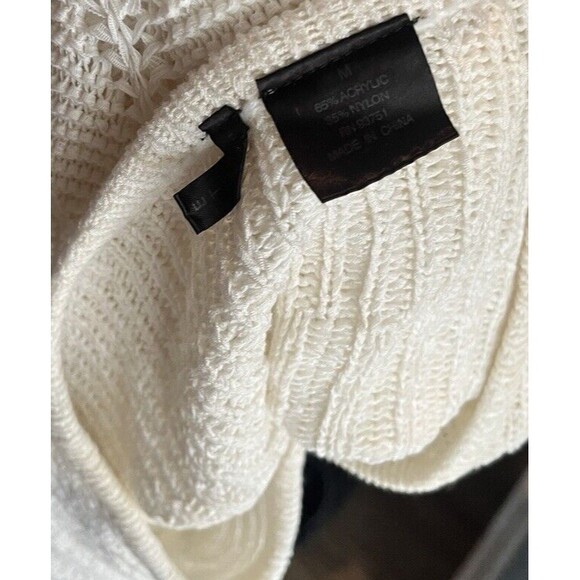 Etoile Ivory One Button Knit Cardigan Womens Size Medium - Picture 3 of 5